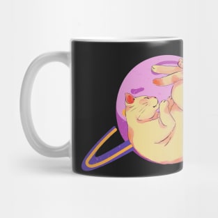 Aesthetic Cat And Saturn Mug